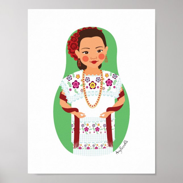 mexikanisch, Yucatan Matryoshka Poster (Vorne)