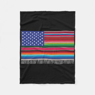 mexikanische amerikanische Flagge Serape Cinco de Fleecedecke