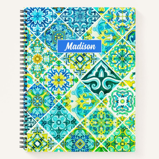 mexikanische Aqua Minze sizilianische mediterrane  Notizbuch (Vorderseite)