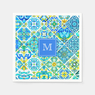 mexikanische Aqua Minze sizilianische mediterrane  Serviette