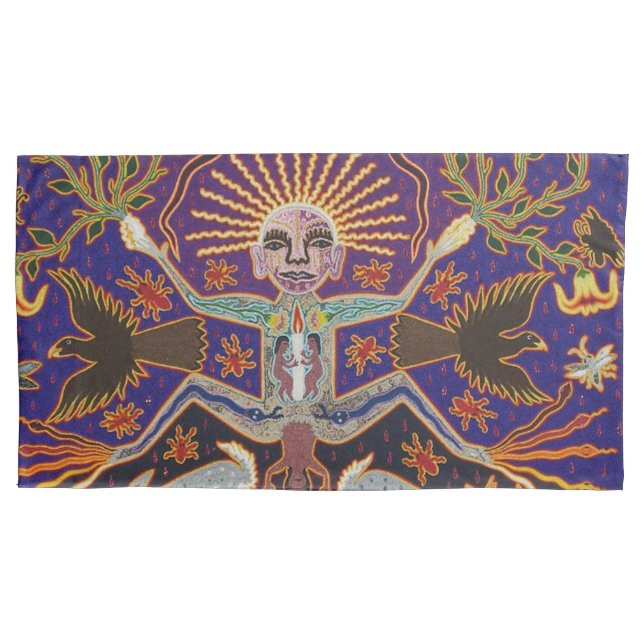 Mexikanische aztekische Mayagöttin-ethnische Kissenbezug (Vorderseite)