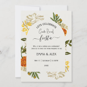 Mexikanische Blume Cinco De Mayo Gender Reveal Einladung