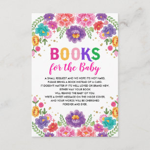 Mexikanische Blume Fiesta Baby Shower Books for Ba Begleitkarte