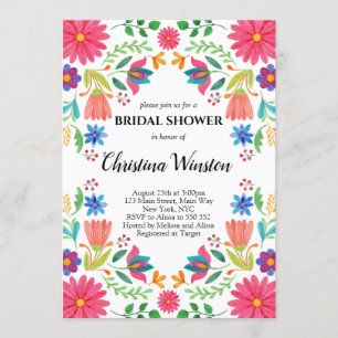 Mexikanische Blume Floral Bridal Fiesta Einladung