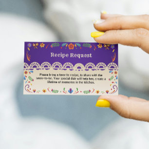 Mexikanische Blumen-Volksrezept-Anfrage Brautdusch Begleitkarte