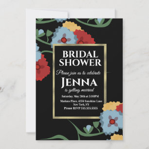 Mexikanische Blumenvine Botanisch Falsche Hochzeit Einladung