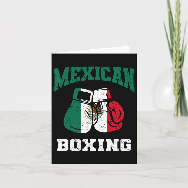 Mexikanische Boxhandschuhe Mexiko Prix Patriotisch Karte (Vorderseite)