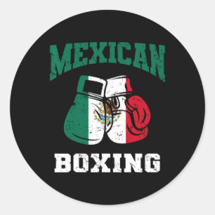 Mexikanische Boxhandschuhe Mexiko Prix Patriotisch Runder Aufkleber