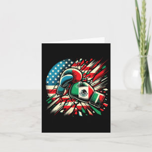 Mexikanische Boxhandschuhe mit amerikanischer Flag Karte