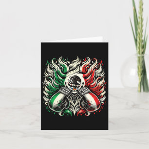 Mexikanische Boxpion Gloves Design Art Karte