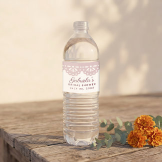 Mexikanische Brautparty Dusty Rose Viva la Novia Wasserflaschenetikett