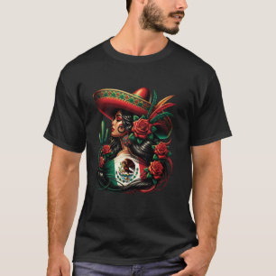 Mexikanische Dame Mexiko Flagge Mexicana Frauen T-Shirt
