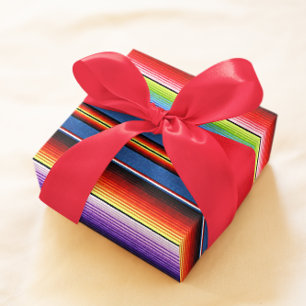 Mexikanische Decke Fiesta Streifen Bunt Sarape Geschenkpapier