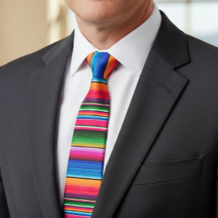 Mexikanische Decke Fiesta Streifen Bunt Sarape Krawatte