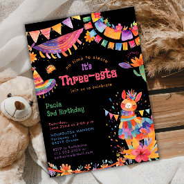 Mexikanische Drei-Esta-Fiesta Kinder 3. Geburtstag Einladung