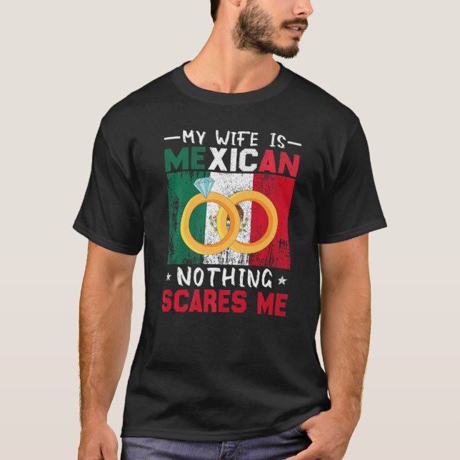 Mexikanische Ehe Mexiko-Wurzeln Verheiratetes Erbe T-Shirt (Vorderseite)
