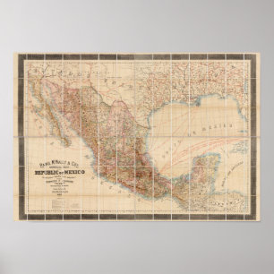 Mexikanische Eisenbahn Poster