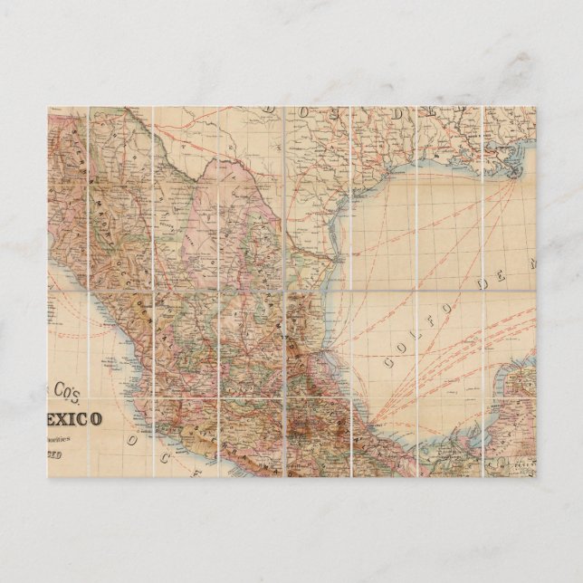 Mexikanische Eisenbahn Postkarte (Vorderseite)
