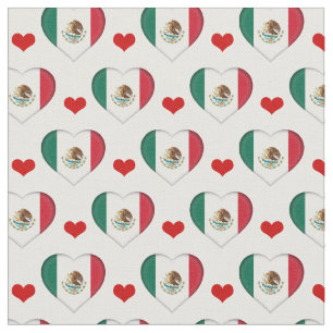 mexikanische Fahne & Red Heart Modefabrik / Mexiko Stoff