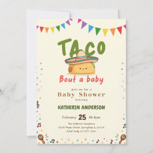 Mexikanische Farbige Fiesta-Taco-Party zur Babypar Einladung