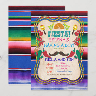 Mexikanische Fiesta Baby Dusche Einladung