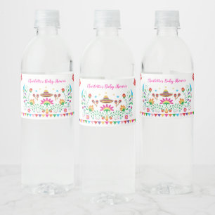 Mexikanische Fiesta-Baby-Shower-Geburtstagsfeier G Wasserflaschenetikett