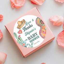 Mexikanische Fiesta-Babydusche Runder Aufkleber