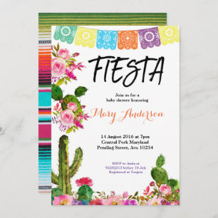 Mexikanische Fiesta-Babyparty-Einladung Einladung