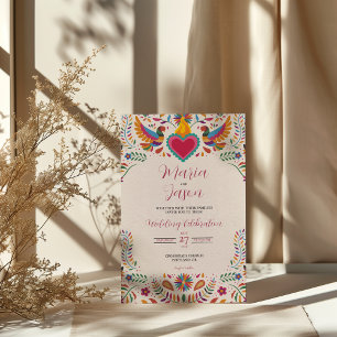 Mexikanische Fiesta Blume Botanische Hochzeit Einladung
