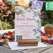 Mexikanische Fiesta Blumen Hochzeitsshower Einladu