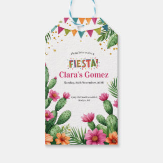 Mexikanische Fiesta Farbige Kaktus Blumen Brautpar Geschenkanhänger