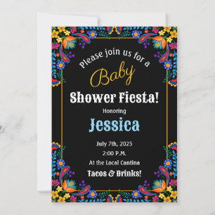 Mexikanische Fiesta Floral Baby Dusche Einladung
