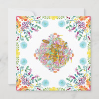 Mexikanische Fiesta Folk Blume Llama Gold JEDE VER