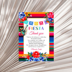 Mexikanische Fiesta Geburtstags-Flat-Dankeskarten Dankeskarte