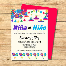 mexikanische Fiesta Gender Reveal Niña oder Niño