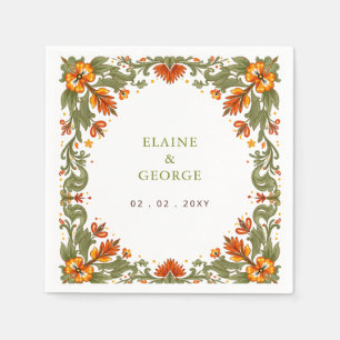 Mexikanische Fiesta Grüne Talavera Hochzeit Serviette