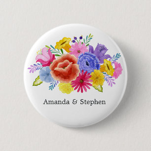 Mexikanische Fiesta-Hochzeit Button