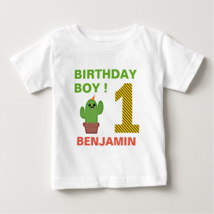 Mexikanische Fiesta Kawaii Kaktus 1. Geburtstagsfe Baby T-shirt