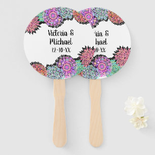 Mexikanische Fiesta Mandala Blume Handfans Fächer