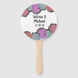 Mexikanische Fiesta Mandala Blume Handfans Fächer
