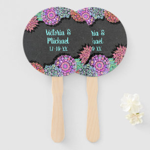 Mexikanische Fiesta Mandala Blume Handfans Fächer