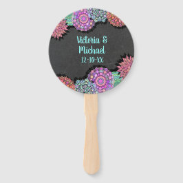 Mexikanische Fiesta Mandala Blume Handfans Fächer