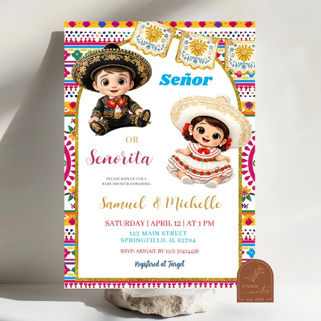 Mexikanische Fiesta Senor oder Senorita Geschlecht Einladung (Von Creator hochgeladen)