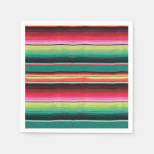 Mexikanische Fiesta serape Druck-Wolldecke Serviette