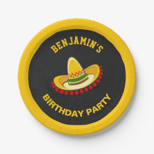 Mexikanische Fiesta Sombrero Geburtstagsfeier Pappteller