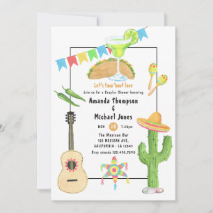 Mexikanische Fiesta-Taco-'bout-Love-Paar- Dusche Einladung