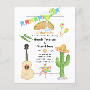 Mexikanische Fiesta Taco 'bout Love Paarschauer Flyer