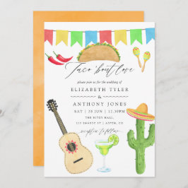 Mexikanische Fiesta Taco-Hochzeit Einladung
