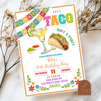 Mexikanische Fiesta-Taco-Party zum Geburtstag Einladung