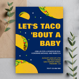 Mexikanische Fiesta-Taco-Theme-Geschlecht- Enthüll Einladung